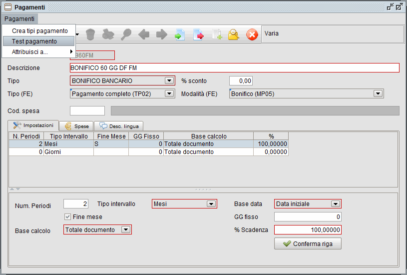 Gestione pagamenti-test| Software gestionale Atlantis Evo