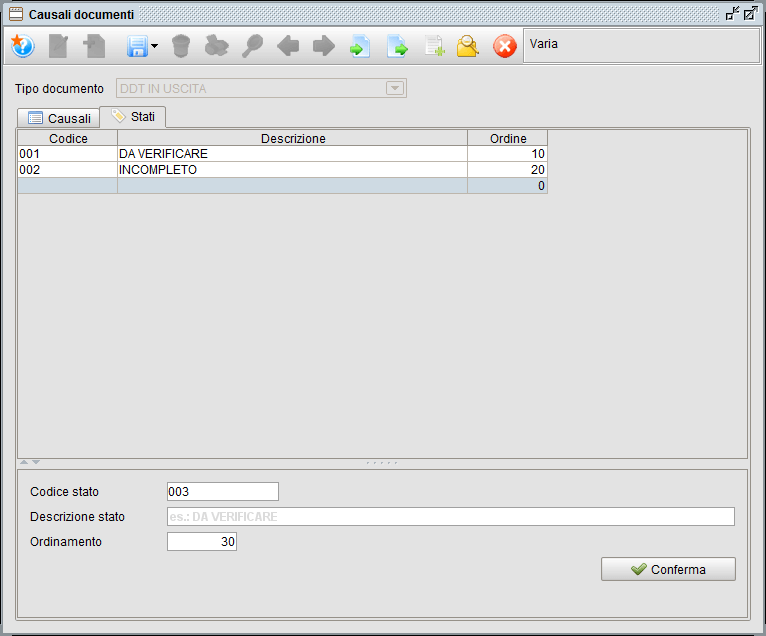 causali documenti new 2 » Manuale Software gestionale Atlantis Evo Causali documenti, scheda principale - gestionale Atlantis Evo