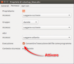 Esecuzione su linux 2