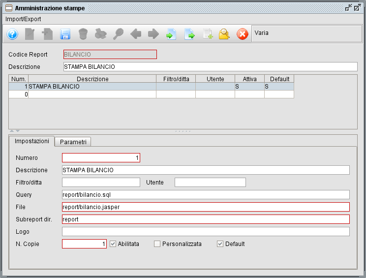 amministrazione stampe - software gestionale Atlantis Evo