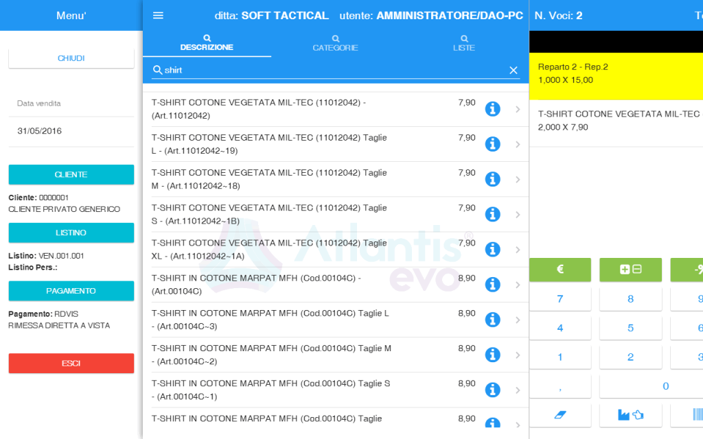 pos web 6 » Manuale Software gestionale Atlantis Evo pos scheda 1 - software gestionale Atlantis Evo