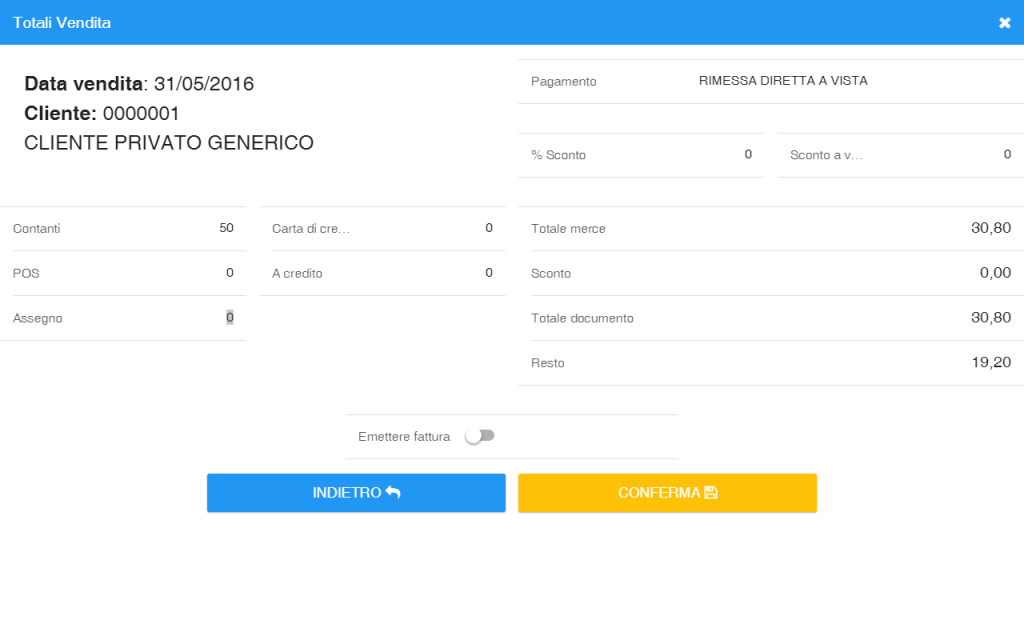 pos web 7 » Manuale Software gestionale Atlantis Evo pos scheda totali vendita - software gestionale Atlantis Evo