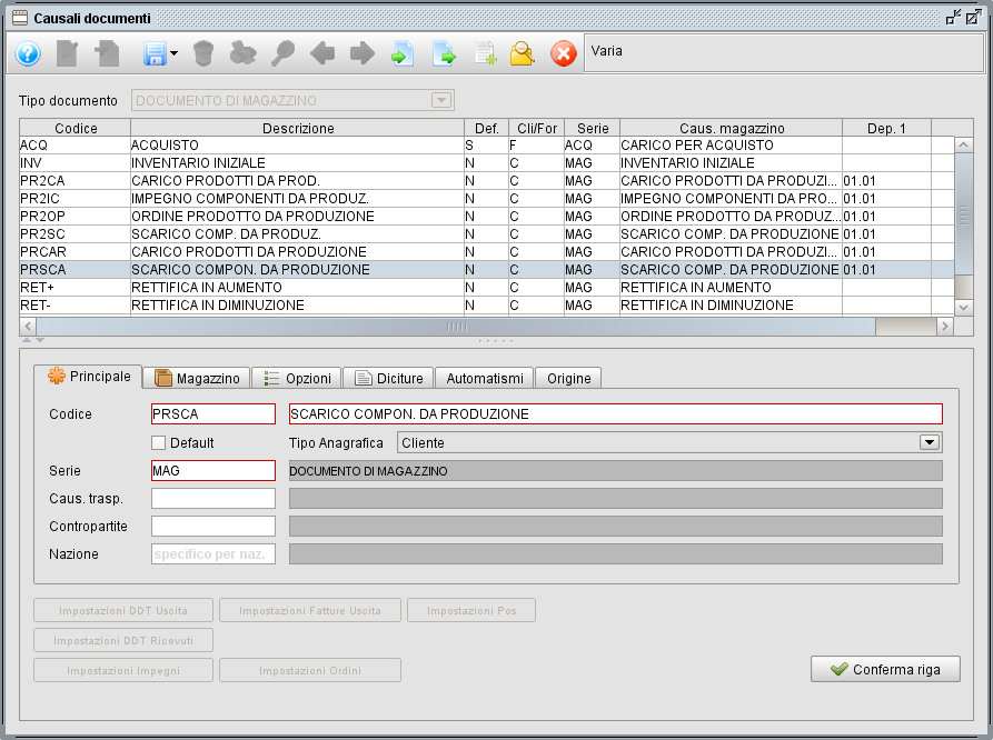 db 9 » Manuale Software gestionale Atlantis Evo Causali documenti - scarico componenti da produzione- programma gestionale Atlantis Evo