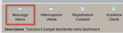 Gadget gestione messaggi