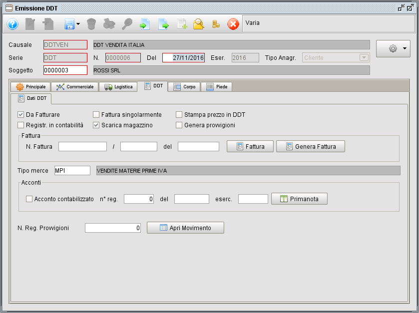 DDT - linguetta DDT - software gestionale Atlantis Evo