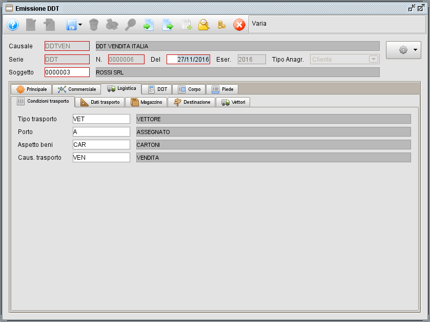 ddt -logistica - software gestionale Atlantis Evo