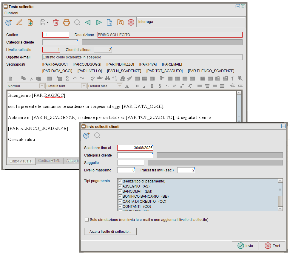 solleciti » Manuale Software gestionale Atlantis Evo solleciti » Manuale Software gestionale Atlantis Evo