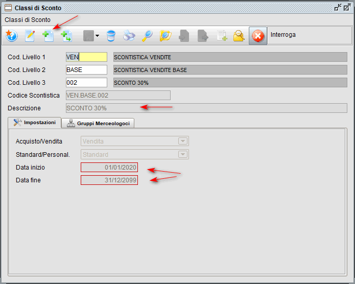 Classi di sconto 1 » Manuale Software gestionale Atlantis Evo Classi sconti - Software gestionale Atlantis Evo