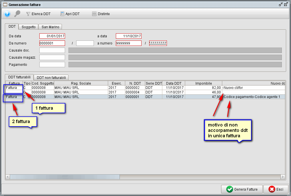 Generazione fatture differite con il software gestionale Atlantis Evo