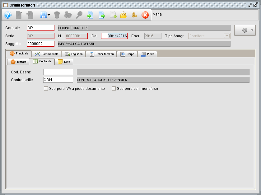 ordine-principale-contabile - gestionale Atlantis Evo