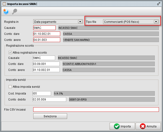 Import incassi smac » Manuale Software gestionale Atlantis Evo import incassi smac - programma gestionale Atlantis Evo