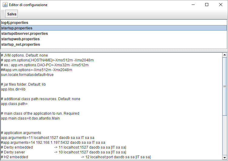 config editor » Manuale Software gestionale Atlantis Evo editor di configurazione