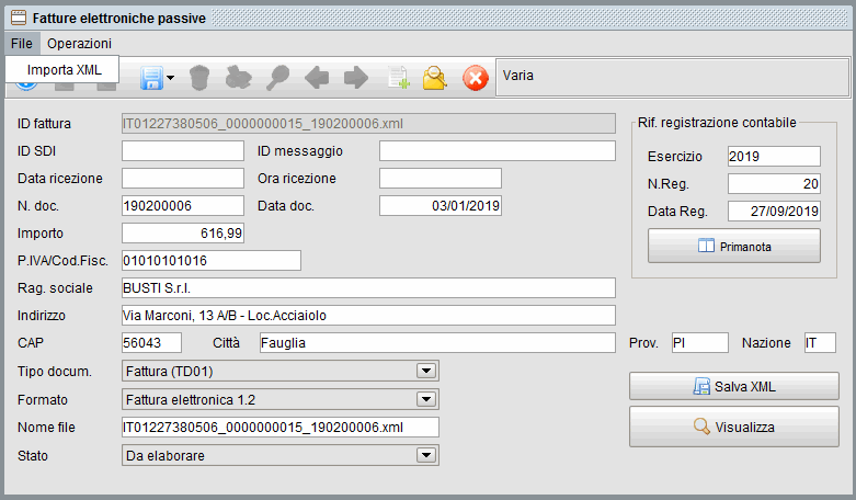 fatt.el .massiva 3 3 new » Manuale Software gestionale Atlantis Evo archivio fatture passive con Atlantis Evo
