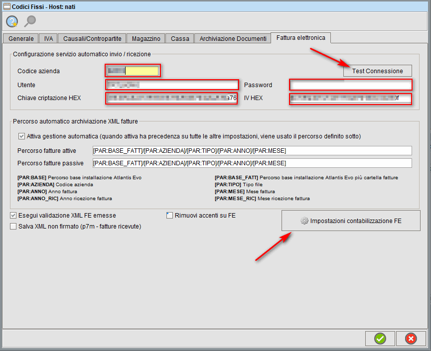 Impostazione Fattura Elettronica Pro Atlantis Evo