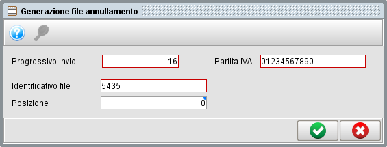 Generazione file annullamento - dati fatture / spesometro