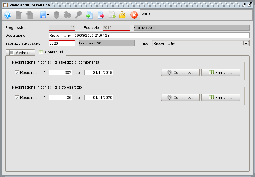 piano scritture assestamento 2 » Manuale Software gestionale Atlantis Evo Piano scritture rettifica 2 - Software gestionale Atlantis Evo