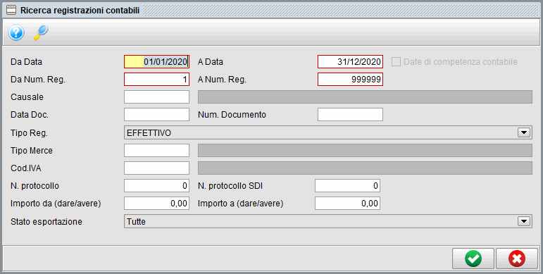 Ricerca registrazioni prima nota » Manuale Software gestionale Atlantis Evo Ricerca registrazioni Prima nota | Software contabilità Atlantis Evo