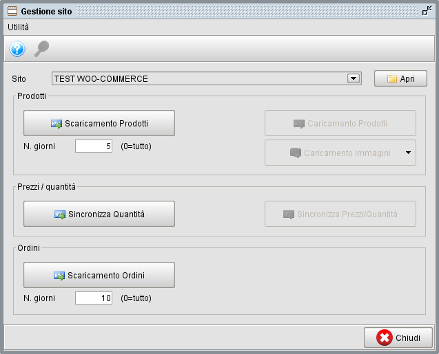 Integrazione WooCommerce - gestione sito