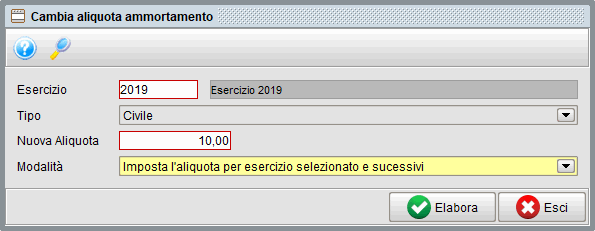 pannello cesp 2 » Manuale Software gestionale Atlantis Evo Gestione cespiti - pannello cespiti - modifica aliquota piano ammortamento