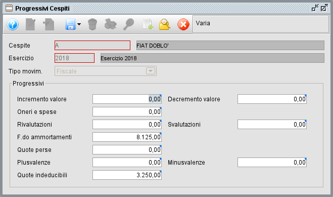 progressivi 1 » Manuale Software gestionale Atlantis Evo Gestione cespiti - progressivi