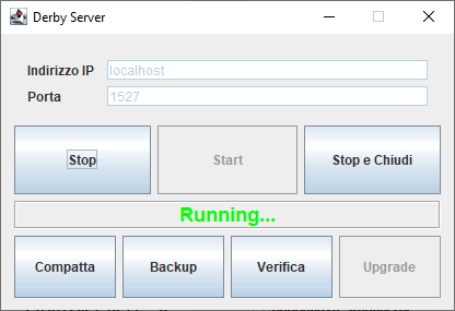 database server derby » Manuale Software gestionale Atlantis Evo Interfaccia database server Derby