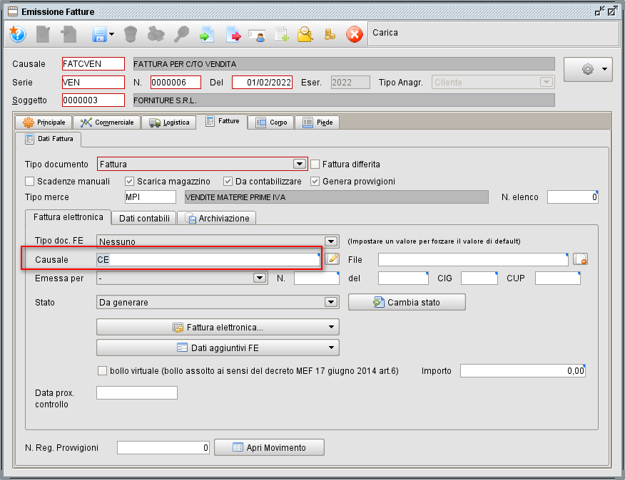 conto vendita causale fatt 6 » Manuale Software gestionale Atlantis Evo Fattura conto vendita - Causale fattura 6