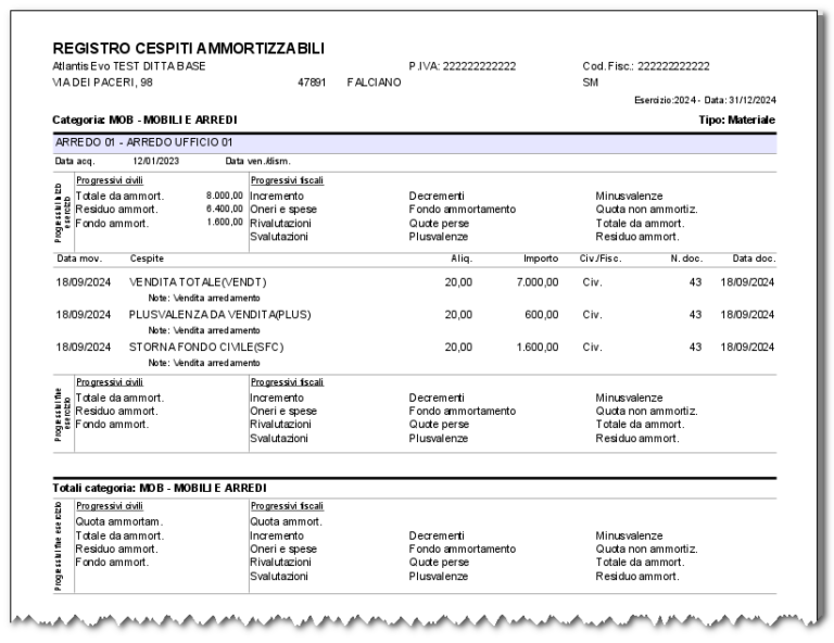 Vendita totale cespite con plusvalenza » Manuale Software gestionale ...