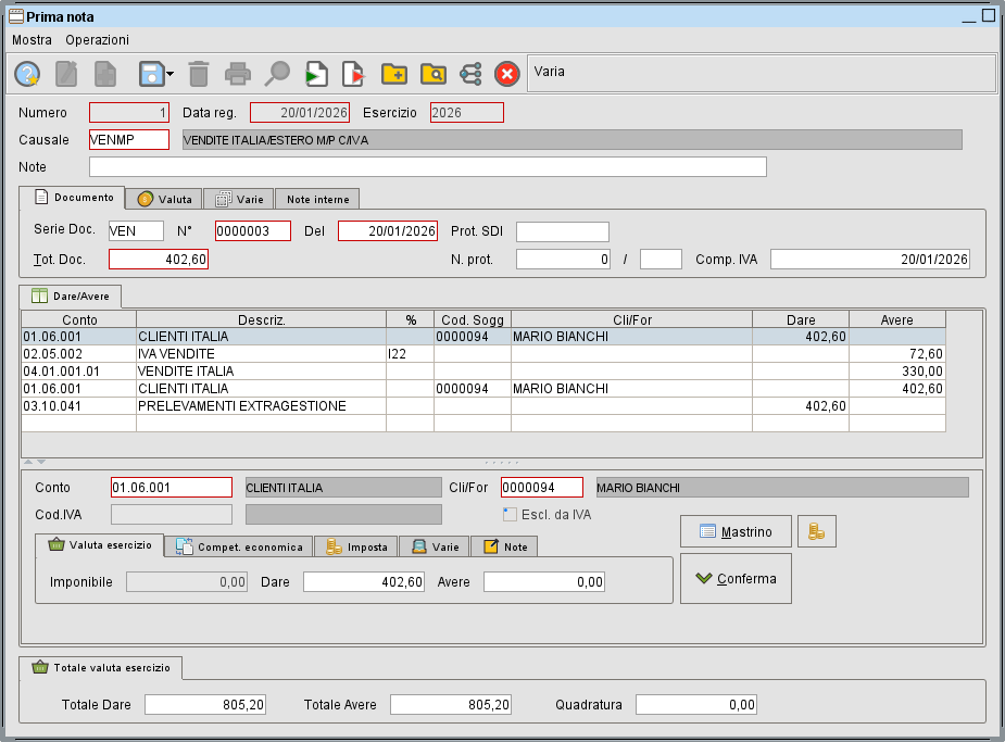 primanota autoconsumo &raquo; Manuale Software gestionale Atlantis Evo