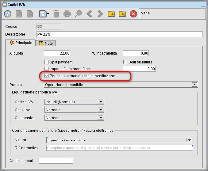 codice iva ventilazione &raquo; Manuale Software gestionale Atlantis Evo