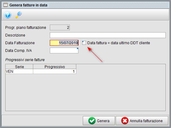 fattura differita scelta data - gestionale Atlantis Evo